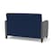 Lesro Siena Lounge Reception Loveseat, Black, MD Ink Back, MD Ink Seat, RS Echo Arm Panels SN1501 - alternate 2